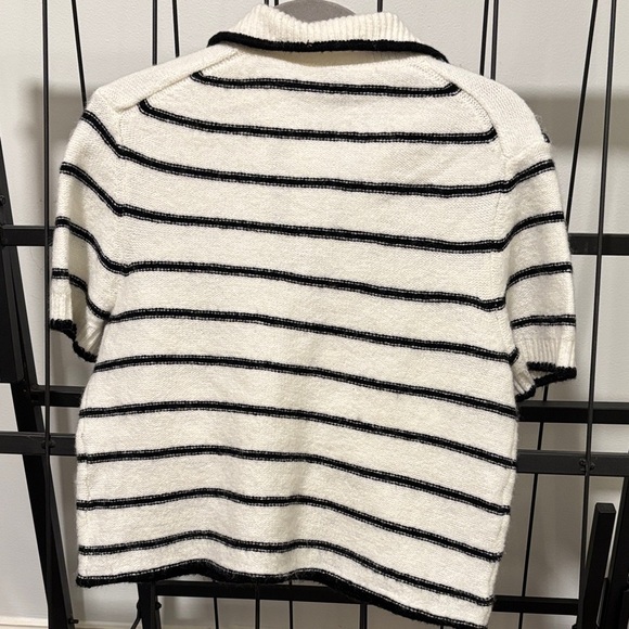 H&M Black and White Striped Button Down Shirt - Picture 4 of 5